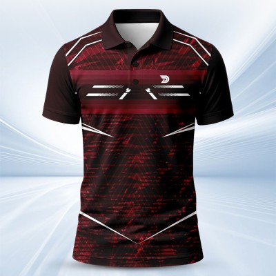 1 pis Sublimation Print Half Sleeve Polo shirt