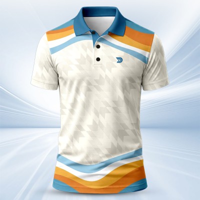 1 pis Sublimation Print Half Sleeve Polo shirt